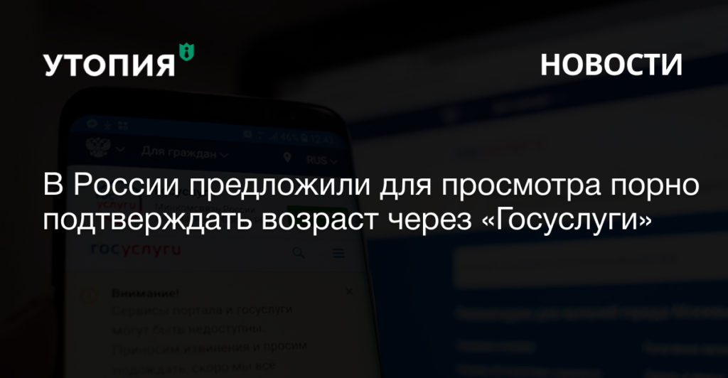 В России предложили для просмотра порно подтверждать возраст через «Госуслуги»